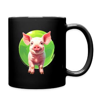 A piggy - Full Colour Mug - black - Right