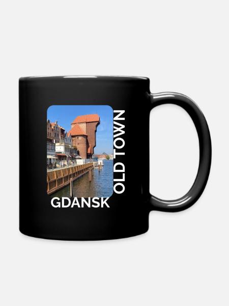 Gdansk Hafenidyll - Tasse einfarbig - Schwarz