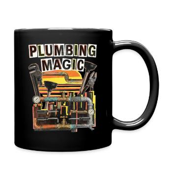 Plombier Rétro Vintage - Mug uni - noir - Droite