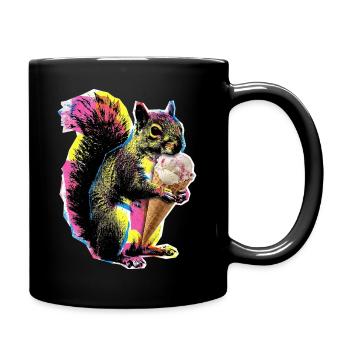 Eichhörnchen Eis - Full Colour Mug - black - Right