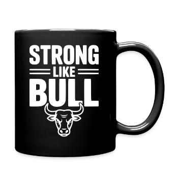 Fort comme un taureau - Mug uni - noir - Droite