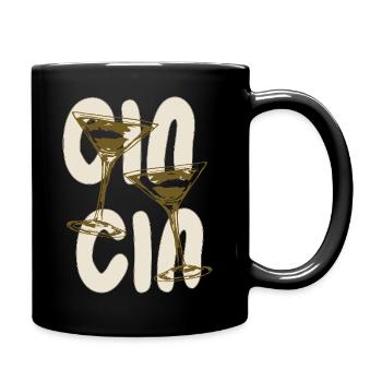 Gin Gin Martini Cocktail Funny Nightlife Graphic - Full Colour Mug - black - Right