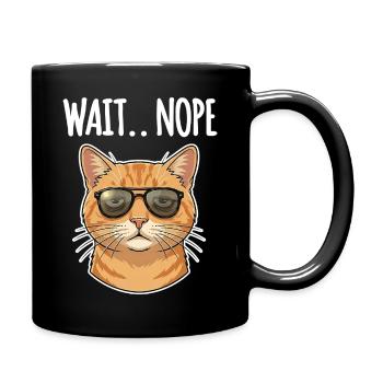 Cat No - Full Colour Mug - black - Right
