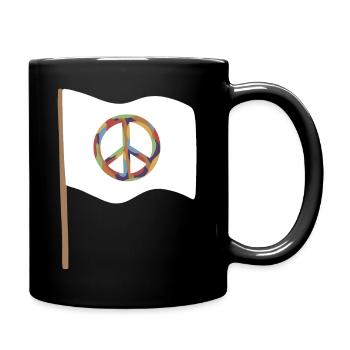 Kaleido Friedenssymbolflagge - Tasse einfarbig - Schwarz - Rechts