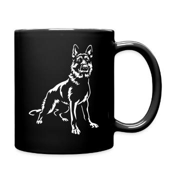 German Shepherd "Black Edition" - Full Colour Mug - black - Right