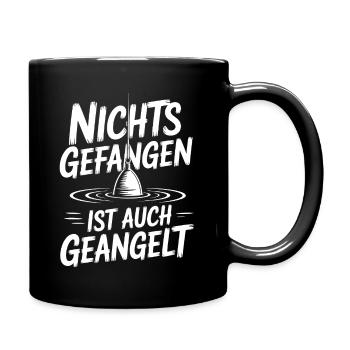 Angeln Humor Shirt - Tasse einfarbig - Schwarz - Rechts