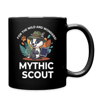 Mythisches Pfadfinder-Dachs-Wild und Wunder-Design - Tasse einfarbig - Schwarz - Rechts