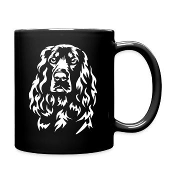 Field Spaniel Kopf "Black Edition" - Tasse einfarbig - Schwarz - Rechts