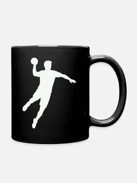Handball Silhouette Ball - Tasse einfarbig - Schwarz