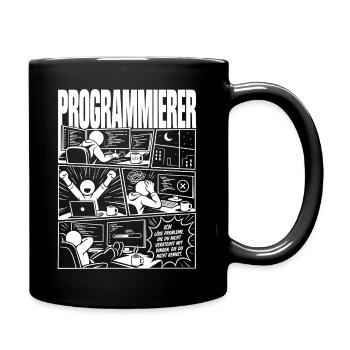 Programmierer lösen unbekannte Probleme - Tasse einfarbig - Schwarz - Rechts