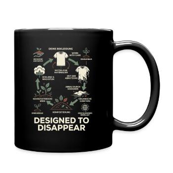Aktiver Umweltschutz - Tasse einfarbig - Schwarz - Rechts