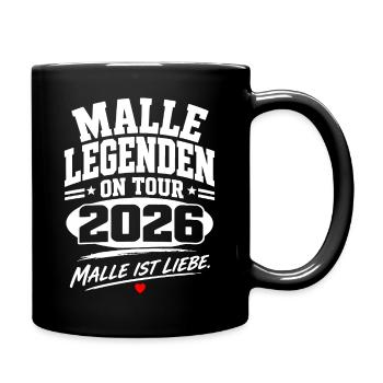 MALLE 2026  Malle Legenden on Tour 2026 - Tasse einfarbig - Schwarz - Rechts