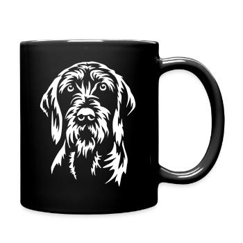 Pudelpointer Kopf "Black Edition" - Tasse einfarbig - Schwarz - Rechts