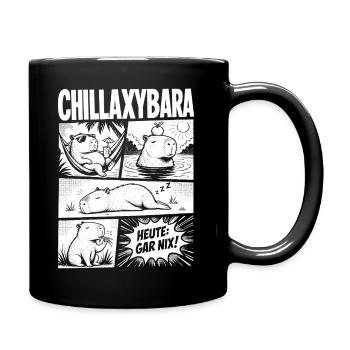 Chillax Capybara Relax Comic Design - Tasse einfarbig - Schwarz - Rechts