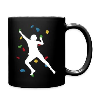 Grimpe Man White – Style Bloc - Mug uni - noir - Droite