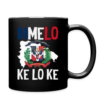 Dominikanische Republik Flagge Dom Rep Stolz - Tasse einfarbig - Schwarz - Rechts