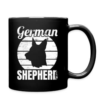 German Shepherd - Tasse einfarbig - Schwarz - Rechts