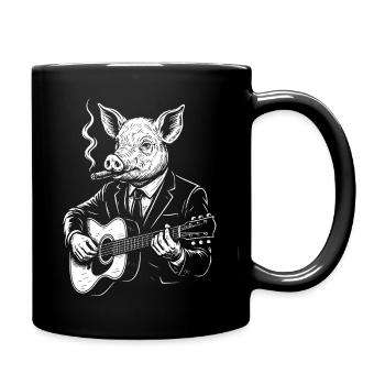 Guitariste Jazz Pig - Mug uni - noir - Droite