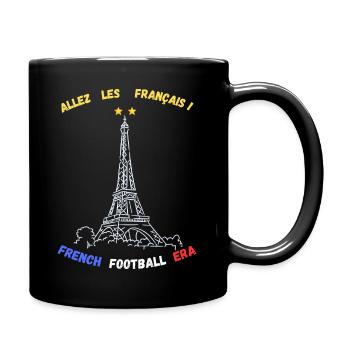 Allez les Français – French Football Era Style Vin - Mug uni - noir - Droite