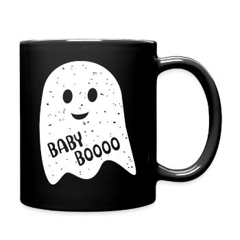 Gespenst Geist Baby BOOO Geister Halloween - Tasse einfarbig - Schwarz - Rechts