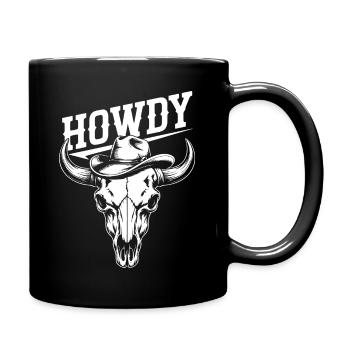 Danse en ligne Howdy Crâne de buffle de l’Ouest - Mug uni - noir - Droite