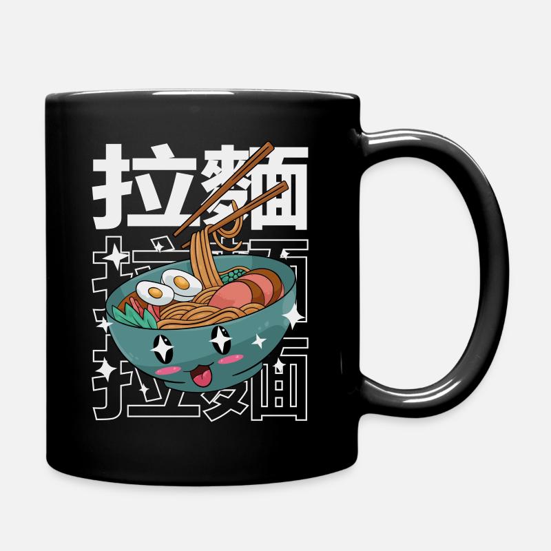 Kawaii Ramen-Bowl - Tasse einfarbig - Schwarz