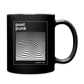 Post Punk Wave Pattern Poster - Full Colour Mug - black - Right