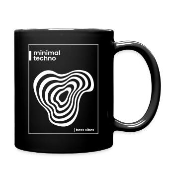 Minimal-Techno-Abstract-Vibe - Tasse einfarbig - Schwarz - Rechts