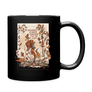 Grounded in Grace: Reaching for Light - Full Colour Mug - black - Right