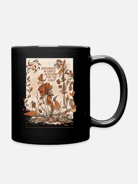 Grounded in Grace: Reaching for Light - Full Colour Mug - black
