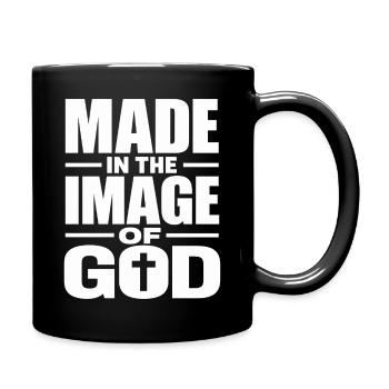 Made In The Image Of God Christlicher Glaube - Tasse einfarbig - Schwarz - Rechts