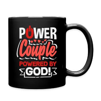 Retro Herz Valentinstag Design Liebe - Tasse einfarbig - Schwarz - Rechts