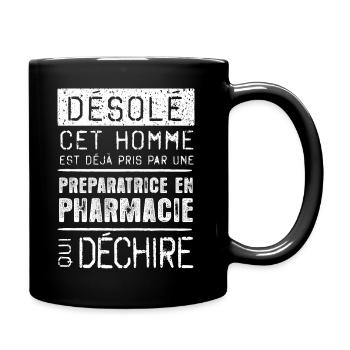 Desole Cet Homme Est Deja Pris Par Une Preparat... - Mug uni - noir - Droite