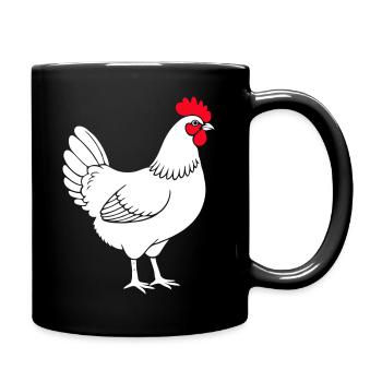 Chicken Vector Graphic Chickens Shirt - Full Colour Mug - black - Right