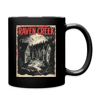 Welcome to Raven Creek – Horror Town - Full Colour Mug - black - Right
