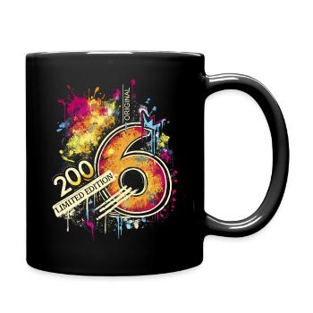 2006 Jubiläum Limited Edition Geburtstag - Tasse einfarbig - Schwarz - Rechts