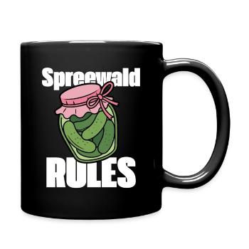 Spreewald Gurken im Einmachglas mit Schleife - Tasse einfarbig - Schwarz - Rechts