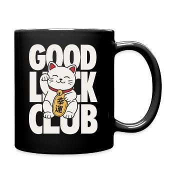 Good Luck Club Lucky Cat - Full Colour Mug - black - Right
