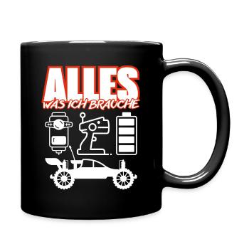 Alles Was Ich Brauche – RC Auto Basics - Tasse einfarbig - Schwarz - Rechts