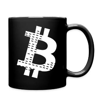 Motif de symbole Bitcoin pour les vêtements - Mug uni - noir - Droite