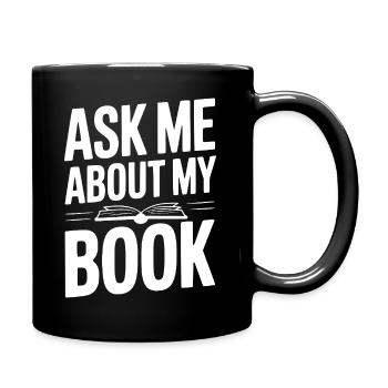 Demandez-moi des informations sur mon livre - Mug uni - noir - Droite