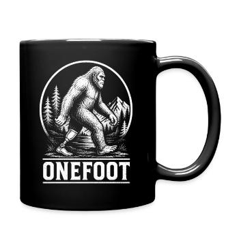 One-legged funny amputee, one-legged bigf - Full Colour Mug - black - Right