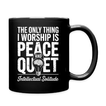Peace and Quiet: Intellectual Solitude - Full Colour Mug - black - Right