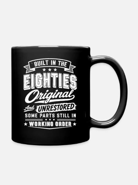 Lustiges Vintage 80er Jahre Design Built in the... - Tasse einfarbig - Schwarz