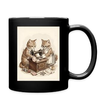 Tailleurs à moustaches chez Vintage Sewing - Mug uni - noir - Droite