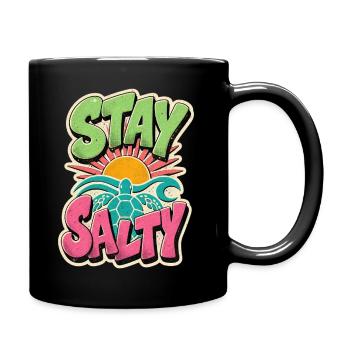 Restez Salty Surf Rétro - Mug uni - noir - Droite