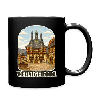 Wernigerode - Tasse einfarbig - Schwarz - Rechts