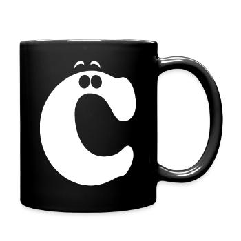 Large C Style Print | Letter C Funny C Logo - Full Colour Mug - black - Right