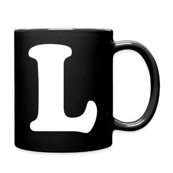 Large L Style Print | Point L | L Logo - Full Colour Mug - black - Right