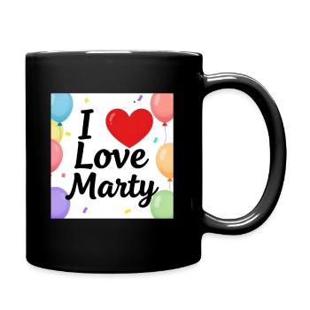 I love Marty Balloons - Full Colour Mug - black - Right